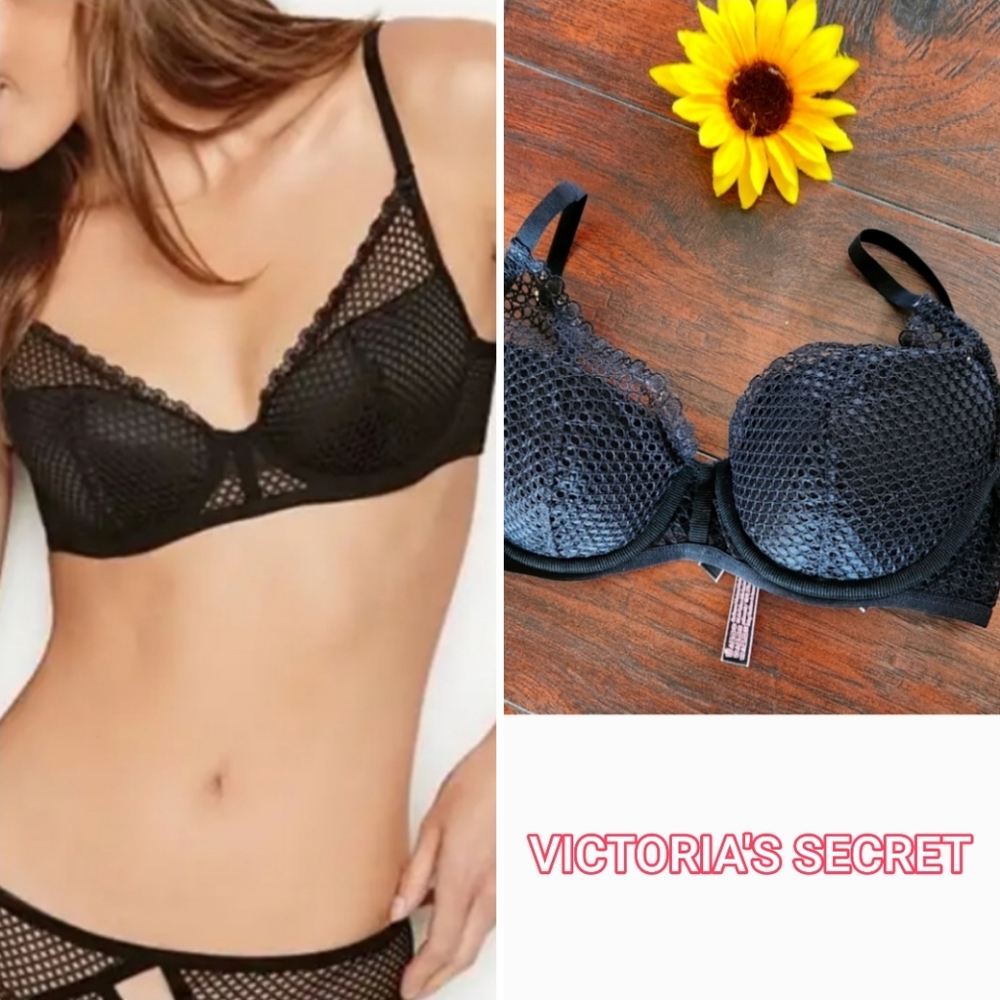 Victoria’s Secret Luxe Lingerie Black PushUp
